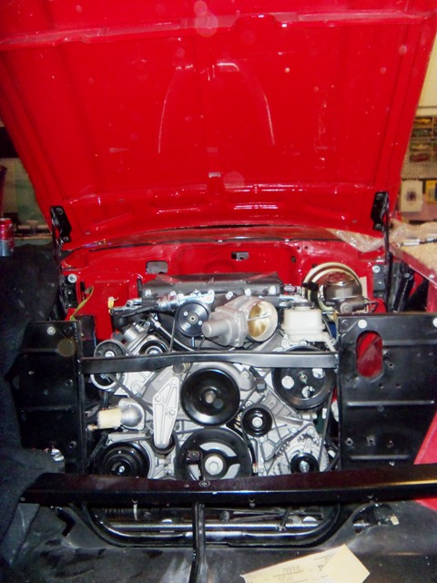 View of 57 Chevy Engine